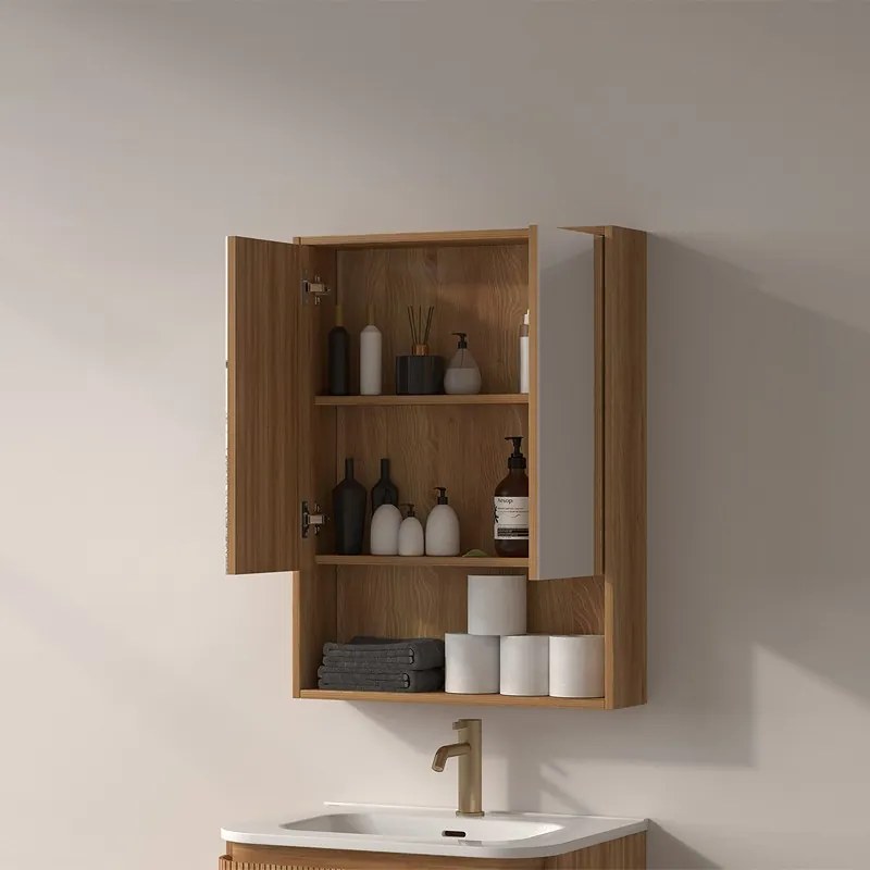 Specchio bagno contenitore 60 cm stile scandinavo | KAM-NORTH-60 - KAMALU