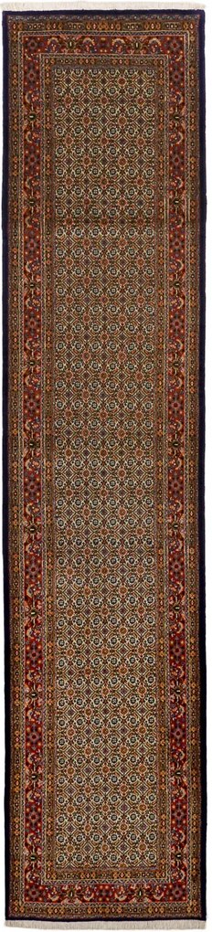 Moud Tappeto persiano 80 x 390 Blu (Iran) Annodato A Mano