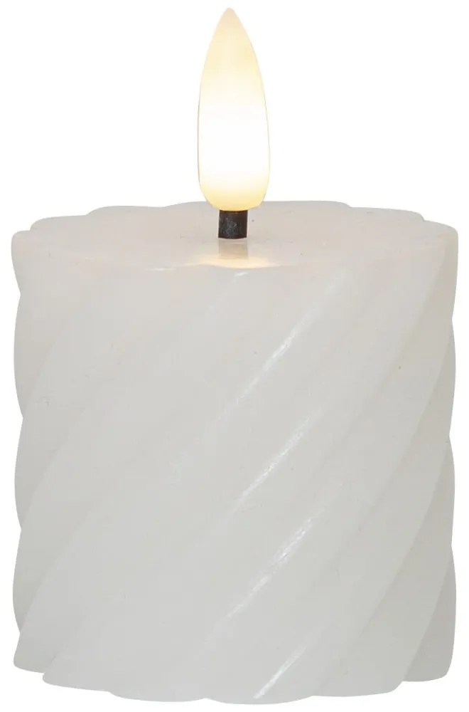 Set di 2 candele LED in cera bianca, altezza 7,5 cm Flamme Swirl - Star Trading