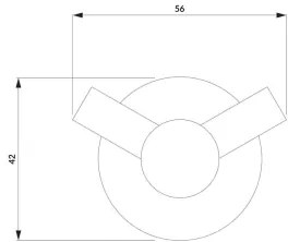 OMNIRES MP60120BL - Gancio a muro MODERN PROJECT opaco nero