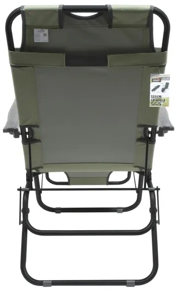 Sedia pieghevole regolabile verde/nera