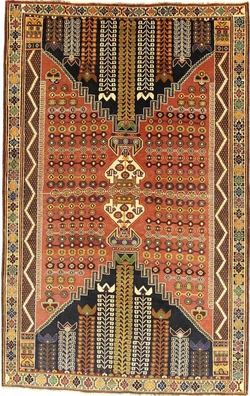 Gashghai Tappeto persiano 170x270 Rosso (Iran) Annodato A Mano