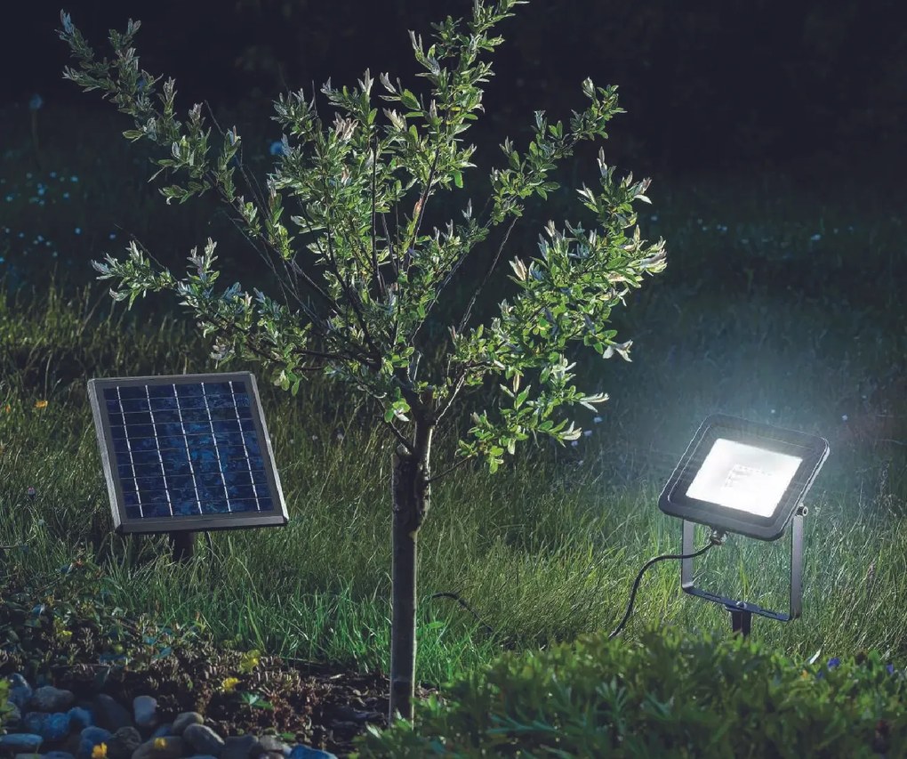 Faretto Led da Esterno e da Giardino Con Pannello Solare Fotovoltaico