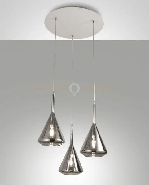 Tris sospensione fume' 3 luci 3582-47-126
