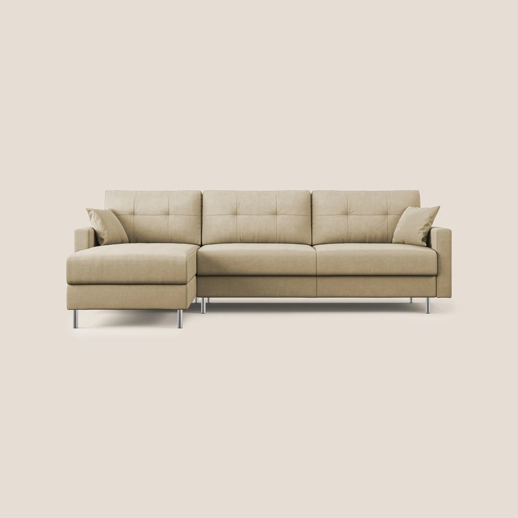 Megan divano letto angolare in microfibra smacchiabile T11