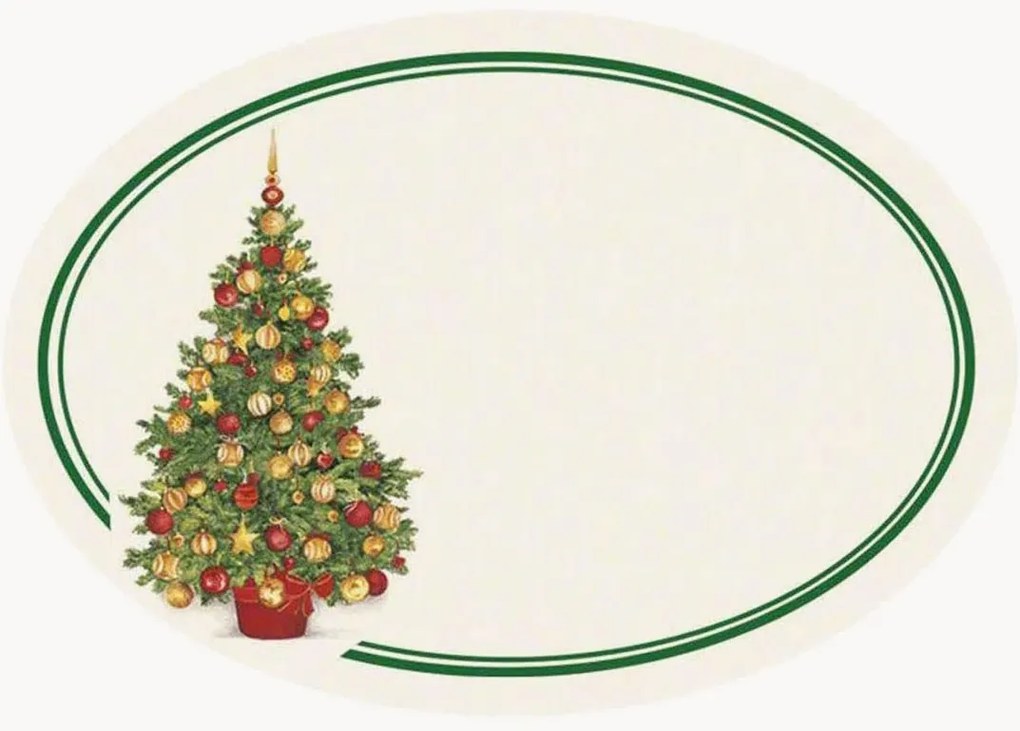 Set di 6 adesivi regalo Albero Natale