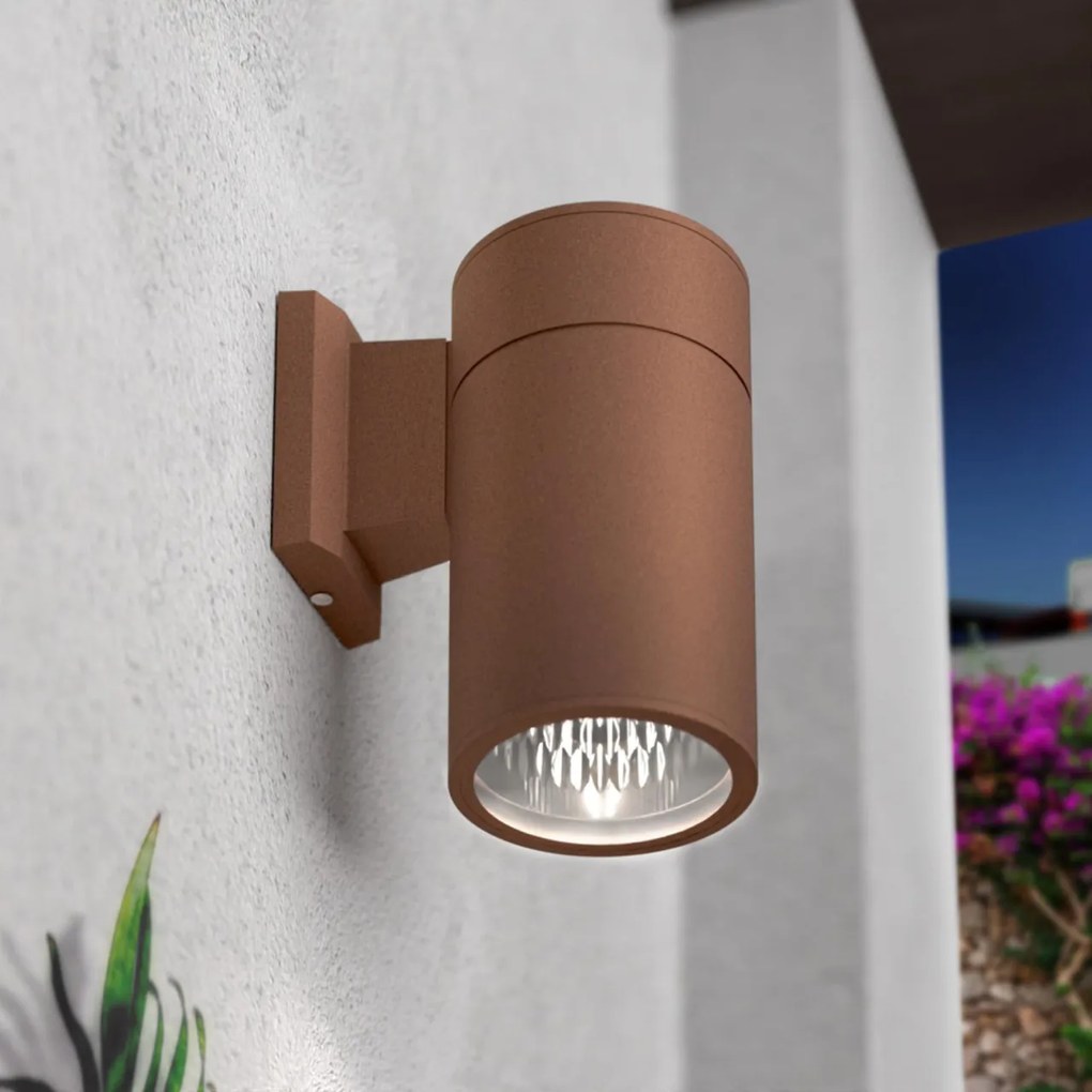Applique Cilindrica Monodirezionale XL IP54 Base E27 - Corten