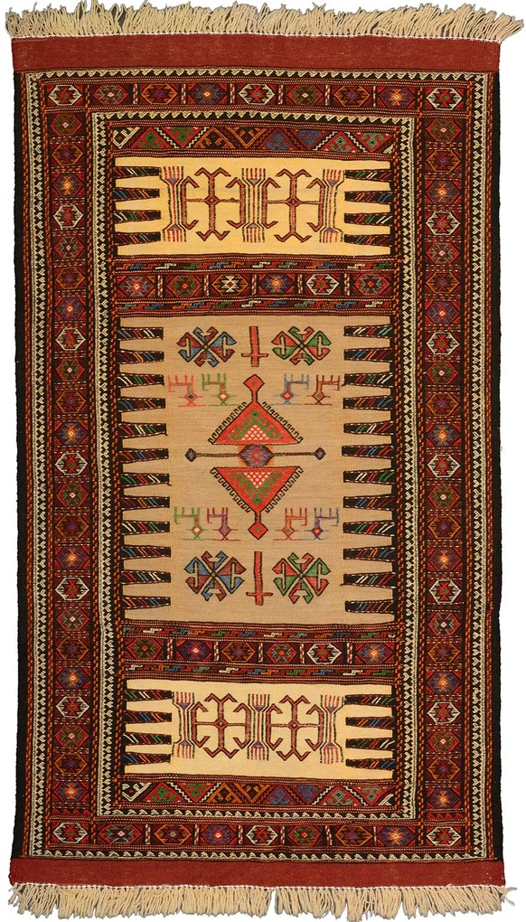 Kilim Tappeto 100 x 170 Beige (Iran) Tessuto A Mano
