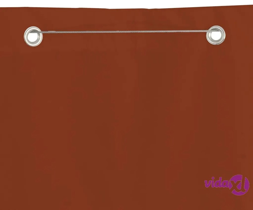 vidaXL Paravento per Balcone Terracotta 140x240 cm in Tessuto Oxford