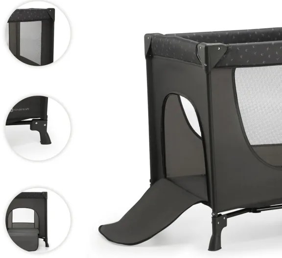 KINDERKRAFT - Culla da viaggio JOY grigio