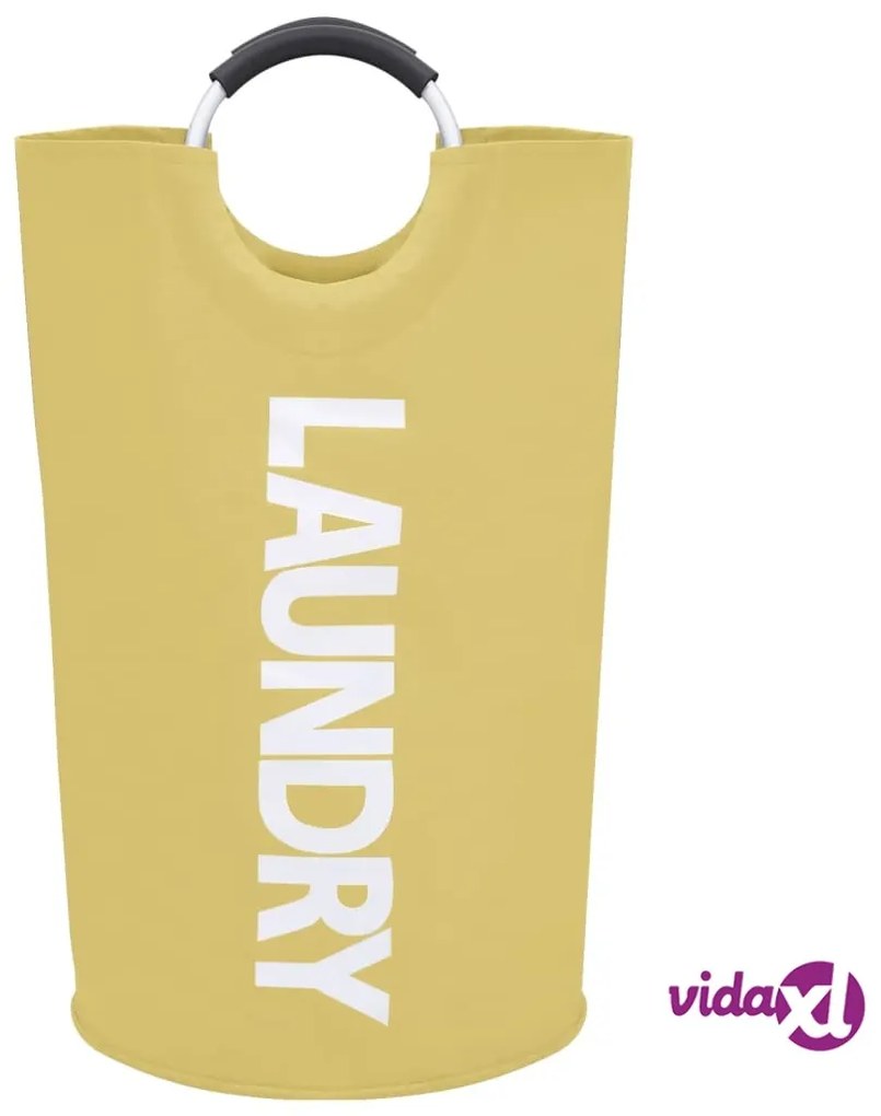 vidaXL Portabiancheria Crema