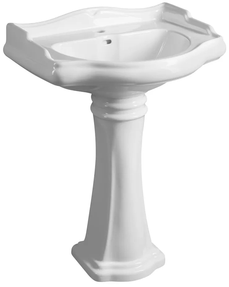 Lavabo bianco in ceramica 69x52 cm Retro – Sapho