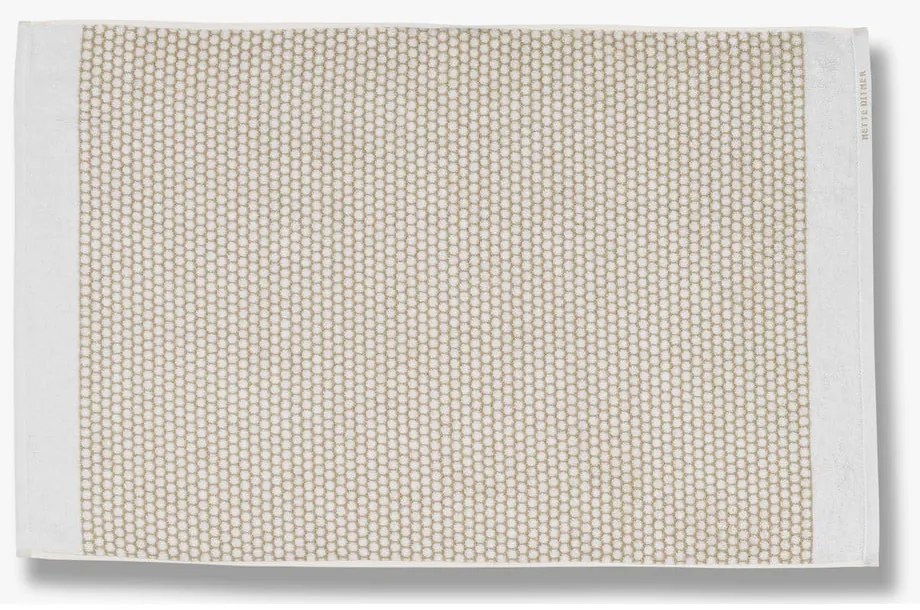 Tappetino da bagno in tessuto bianco e beige 50x80 cm Grid - Mette Ditmer Denmark