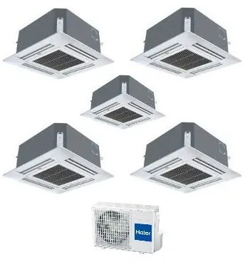 Climatizzatore Condizionatore Haier Penta Split a Cassetta Classic Power Supermatch 9+9+9+12+12 con 5U34HS1ERA R-410 9000+9000+9000+12000+12000