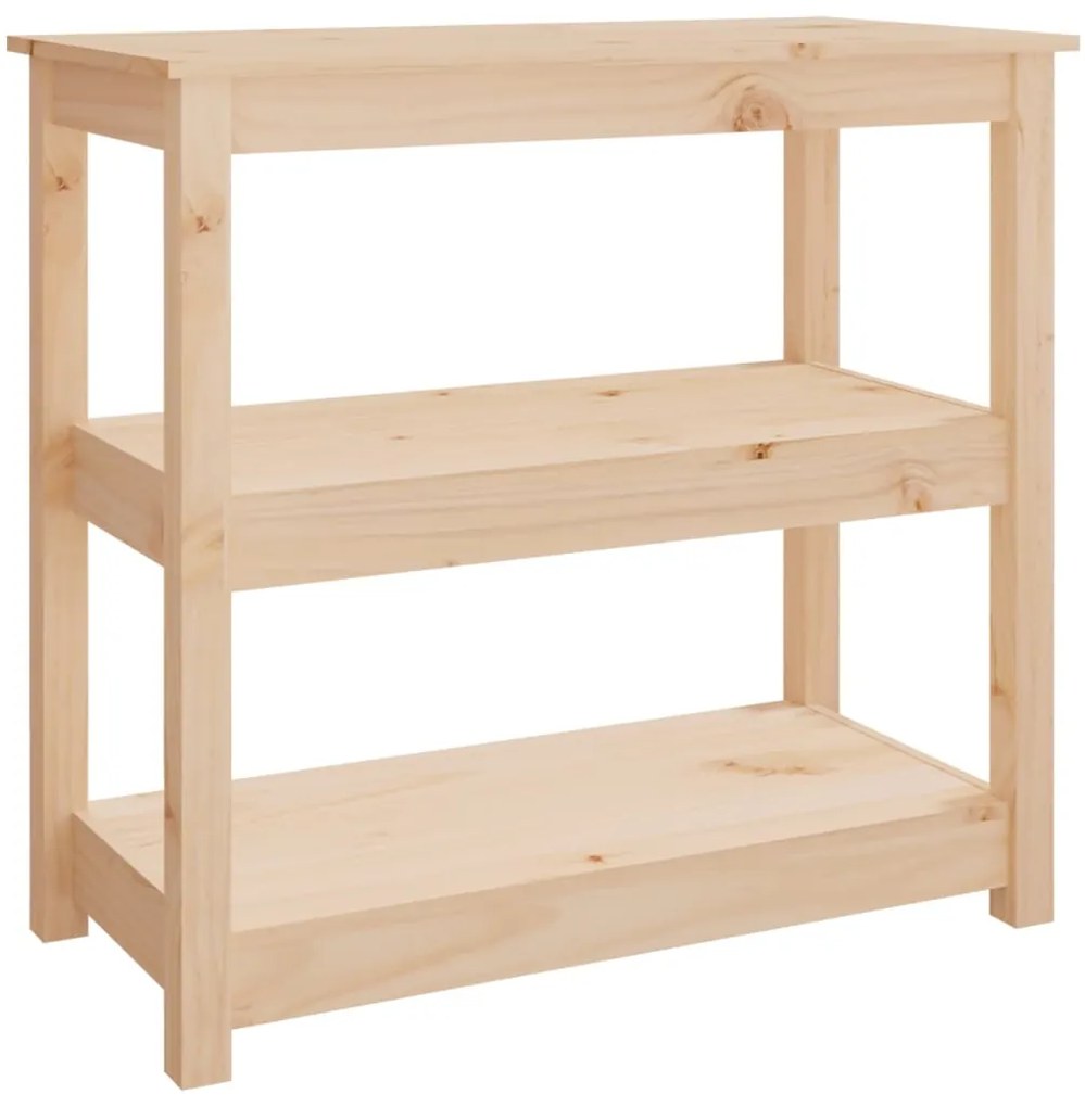 Tavolo Consolle 80x40x74 Cm İn Legno Massello Di Pino /