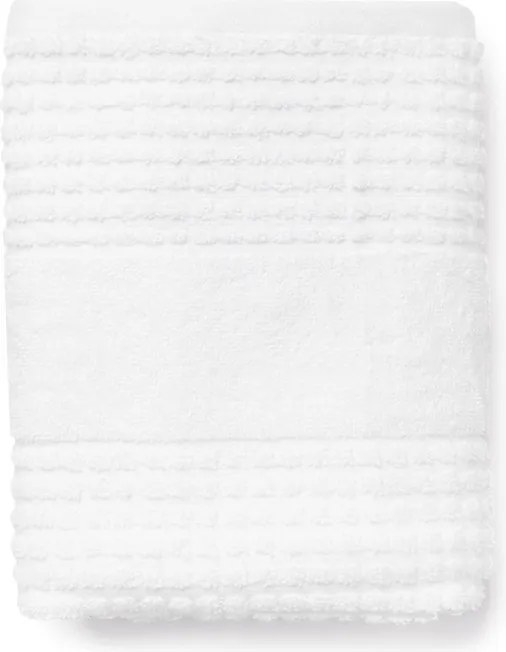 Asciugamano tipo terry bianco in cotone organico 70x140 cm Check – JUNA