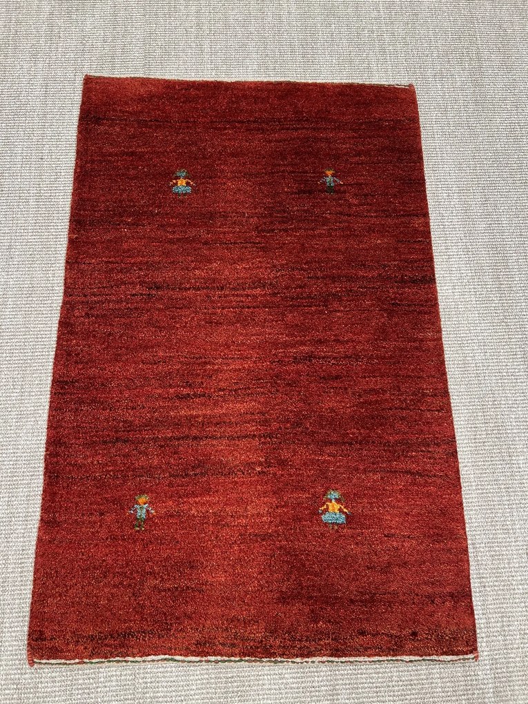 Gabbeh Tappeto 80x120 Rosso (Iran) Annodato A Mano