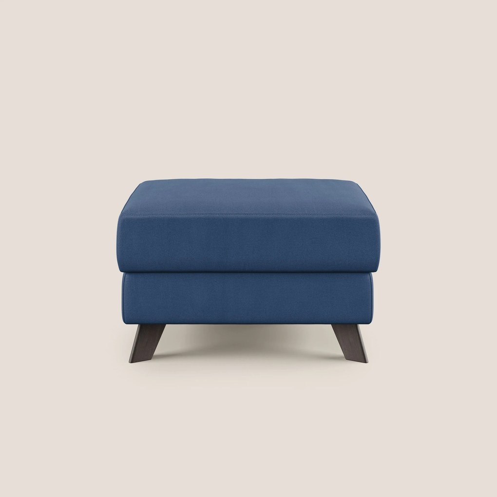 Moon Pouf contenitore e piedini alti in microfibra impermeabile T11 blu