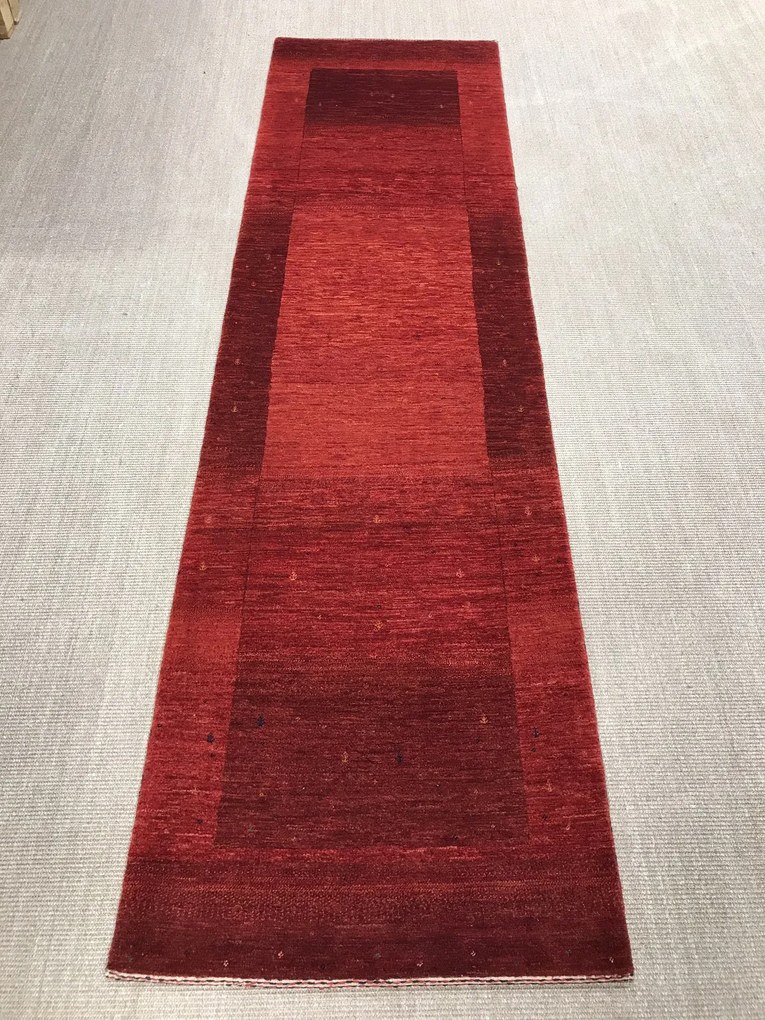 Loribaft Tappeto persiano 300 x 80 Rosso (Iran) Annodato A Mano