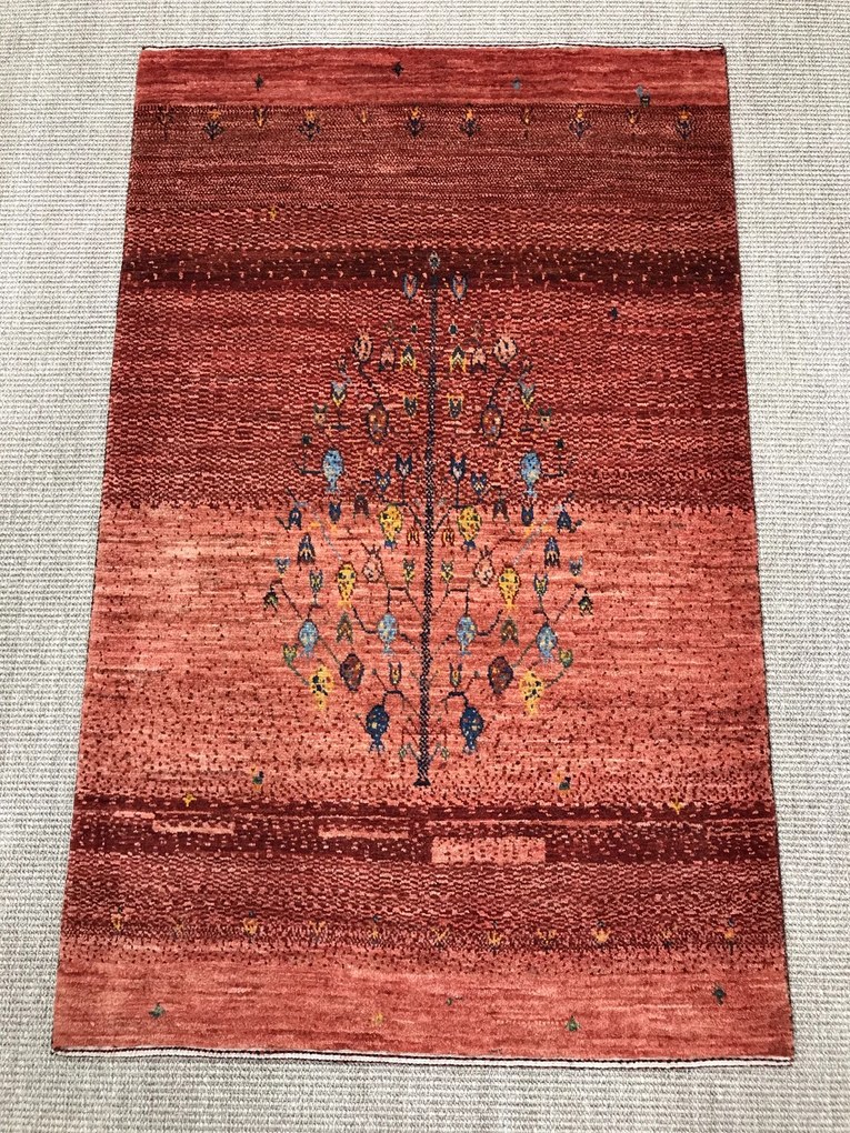 Loribaft Tappeto persiano 130x80 Rosso (Iran) Annodato A Mano