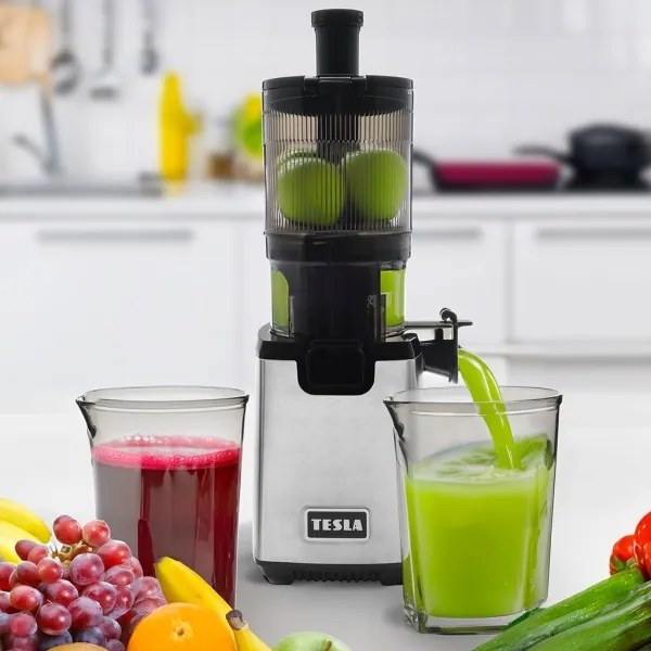 TESLA Electronics SlowJuicer Deluxe - Spremiagrumi lento 250W/230V acciaio inossidabile