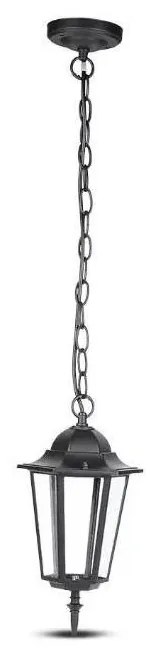 Lampadario da esterno su catena 1xE27/40W/230V IP44 nero