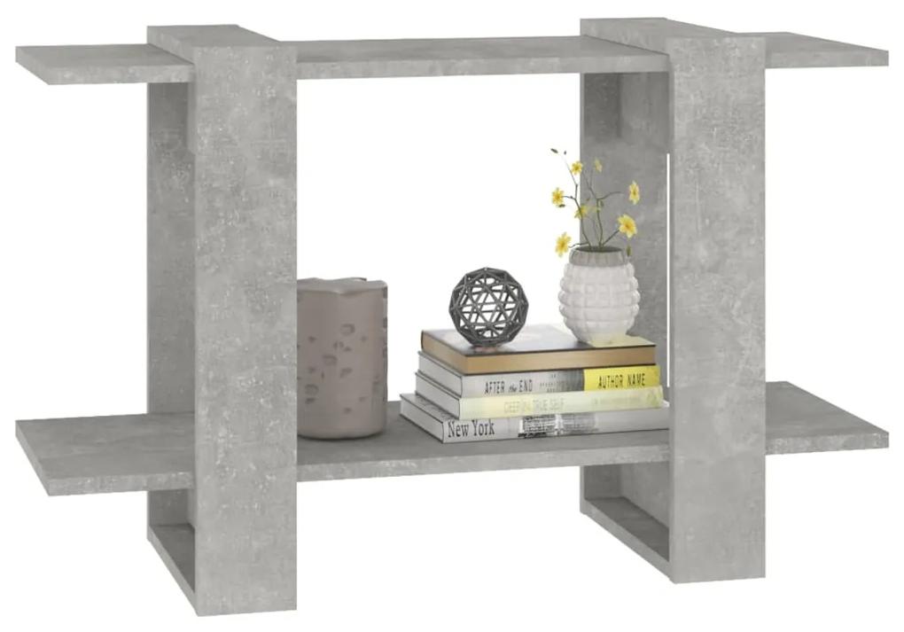 Libreria/divisorio grigio cemento 80x30x51 cm