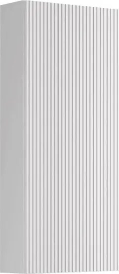 Pensile bagno Opera cannettato opaco bianco, 1 anta reversibile P17 x L30 x H80 cm