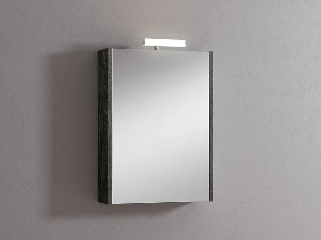 Pensile con luce Akira tigerwood L 51.5 x H 70 x P 15.5 cm