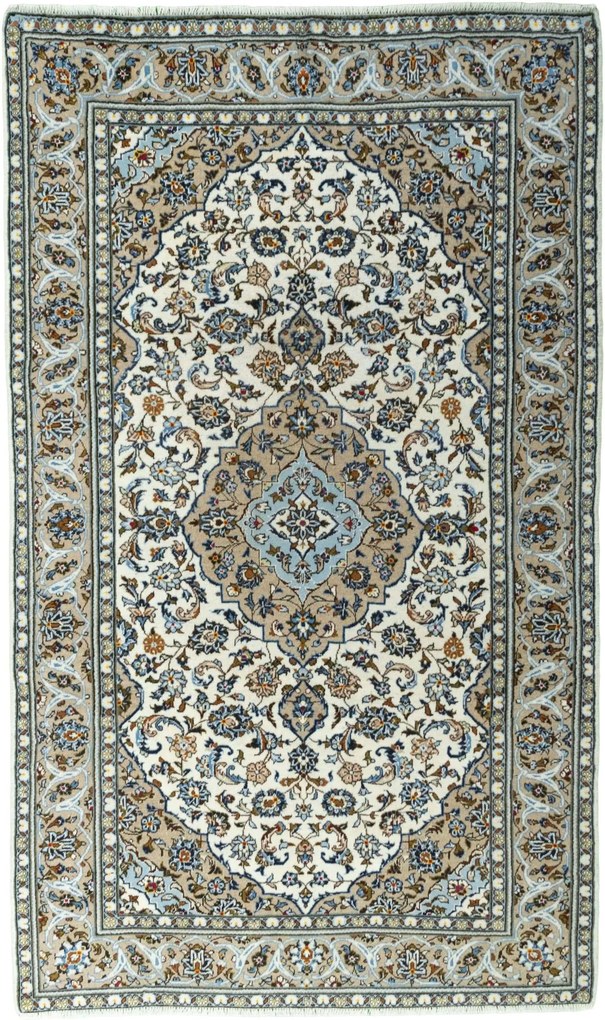 Kashan Tappeto 250 x 150 Beige (Iran) Annodato A Mano