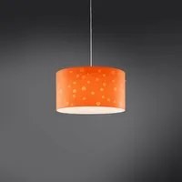 Sospensione Moderna A 5 Luci Pois Xxl In Polilux Bicolor Arancione Made In Italy