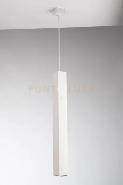 Lampadario a sospensione fluke quadrata bianca 1 luce attacco gu10 ...
