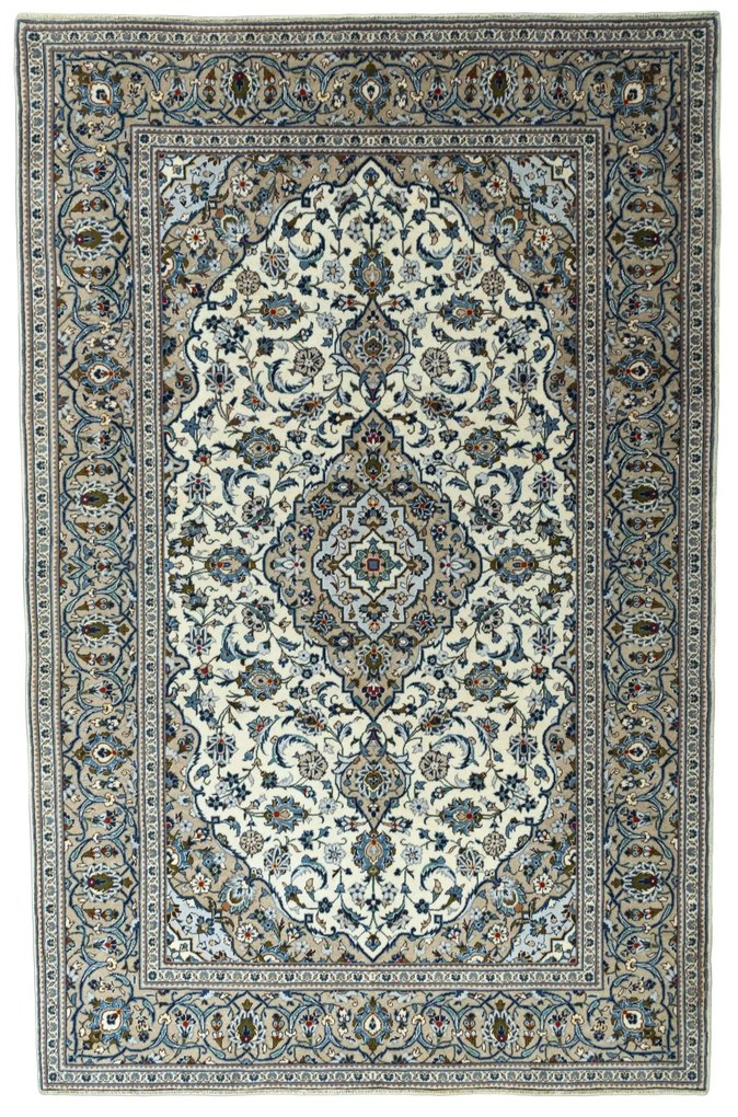 Kashan Tappeto 190 x 300 Beige (Iran) Annodato A Mano