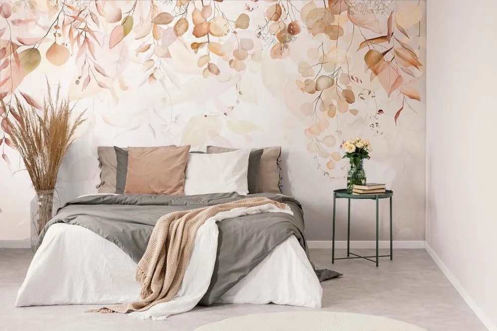 Carta da parati – Tocco Delicato di Natura in Marrone