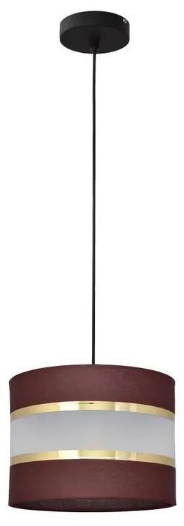 Lampadario a sospensione con filo HELEN 1xE27/15W/230V diametro 20 cm marrone/nero/oro