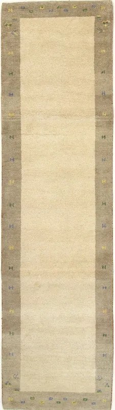 Gabbeh Tappeto 80 x 300 Beige (Indian) Annodato A Mano