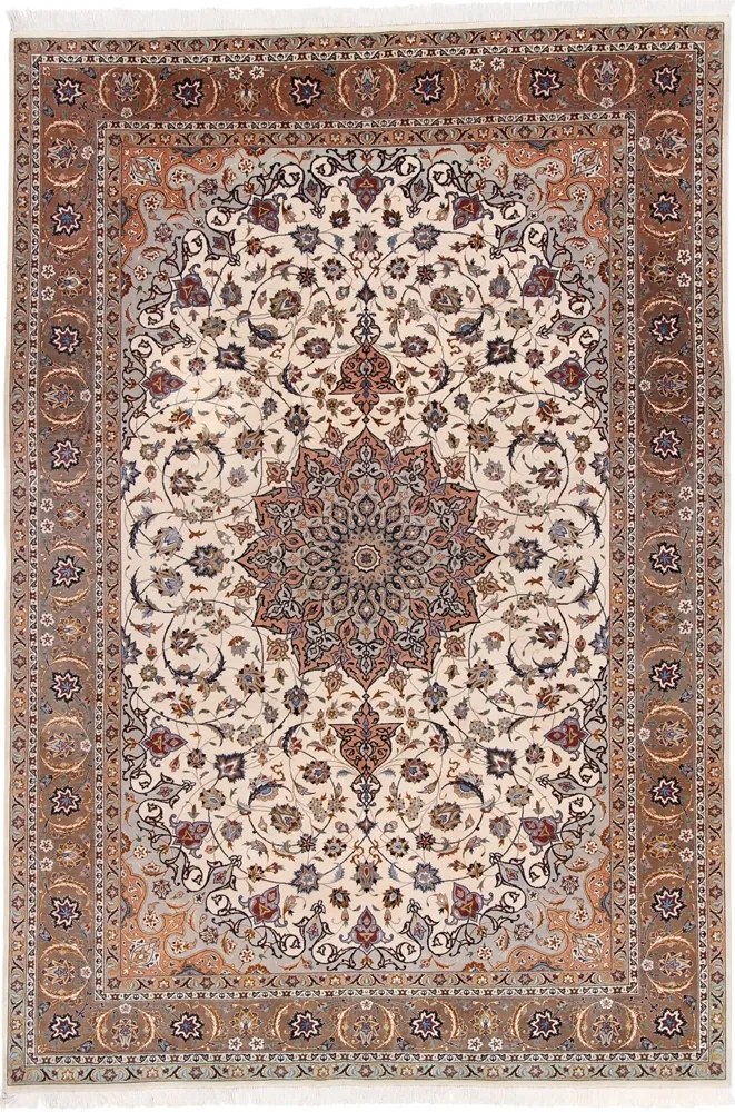 Tabriz Tappeto 310 x 200 Marrone (Iran) Annodato A Mano