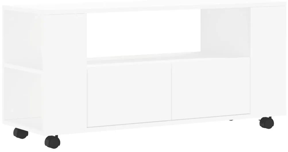 Mobile porta tv bianco 102x34,5x43 cm in legno multistrato