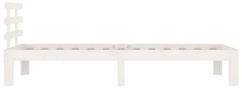 Giroletto bianco in legno massello 90x190 cm 3ft singolo