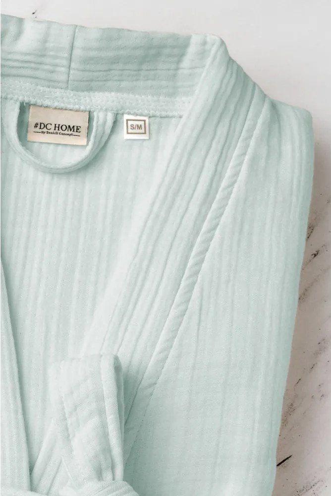 Accappatoio color menta in mussola L/XL Kimono – Foutastic