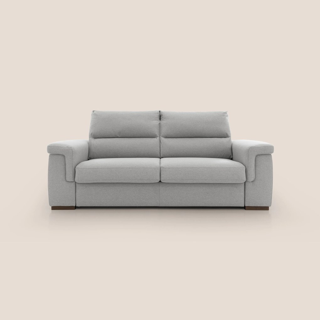 Magnolia divano letto con materasso alto 18 cm morbido schienale alto in tessuto smacchiabile T05 grigio