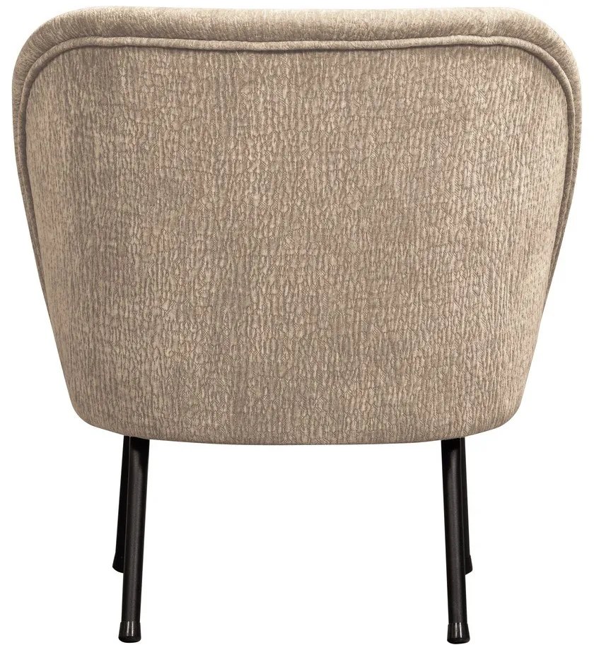 Poltrona beige con rivestimento in ciniglia Vogue – WOOOD