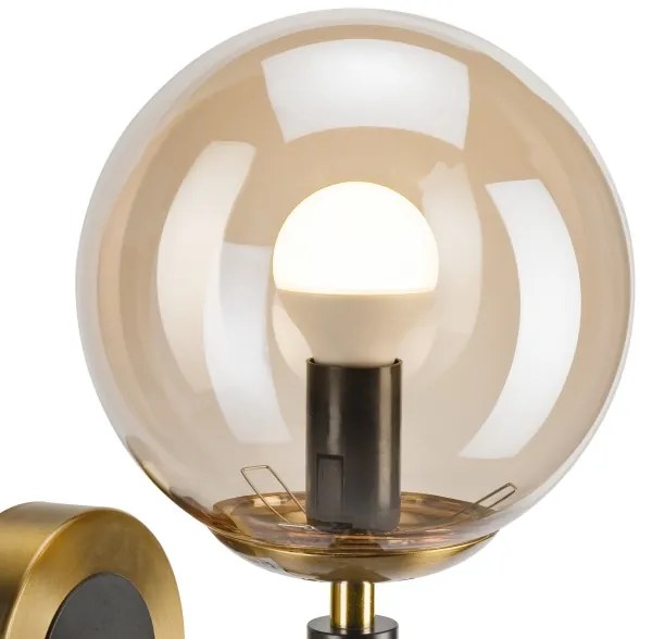 Applique ROLLO 1xE14/5W/230V oro/fumé beige