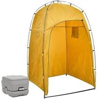 Toilette Portatile da Campeggio con Tenda 10+10 L