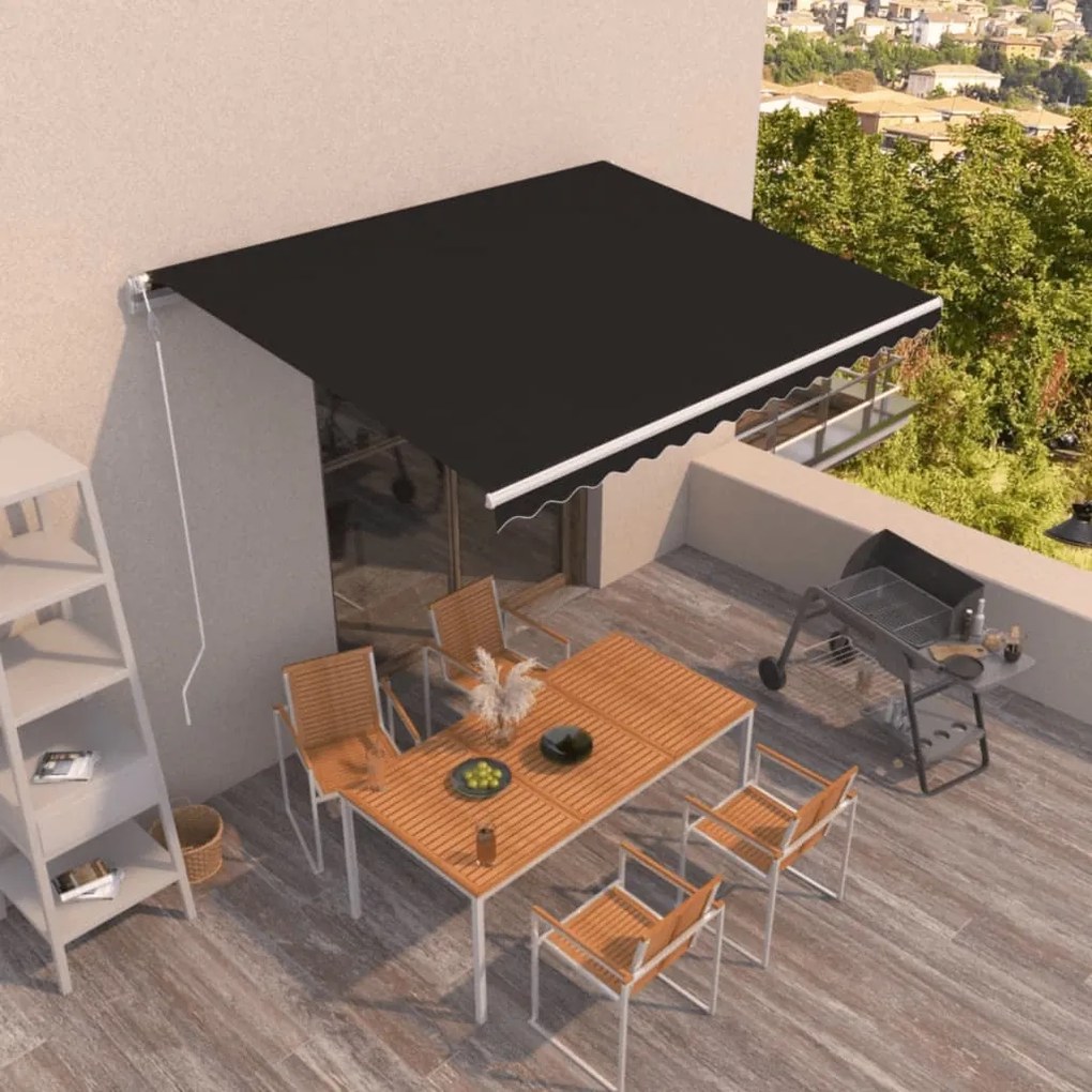 Tenda Da Sole Retrattile Automatica 400x350 Cm Antracite /