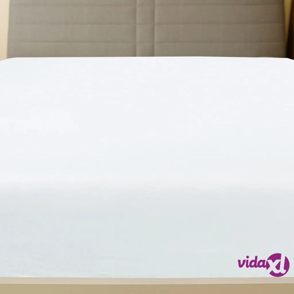 vidaXL Lenzuola con Angoli Jersey 2pz Bianche 140x200 cm Cotone