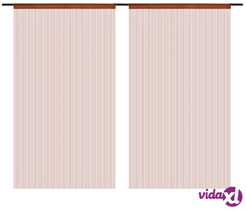 vidaXL 2 Pz Tende a Fili 100x250 cm Marroni