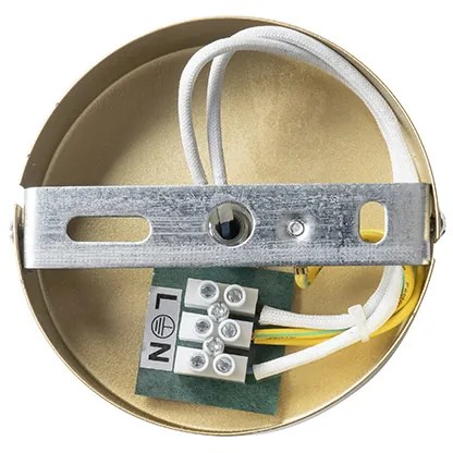 Lampadario orientale oro con paralume crema con frange - Franxa