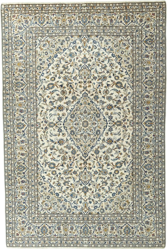 Kashan Tappeto persiano 360 x 240 Beige (Iran) Annodato A Mano
