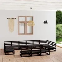 Set Divani da Giardino 13 pz in Legno Massello di Pino cod mxl 37315